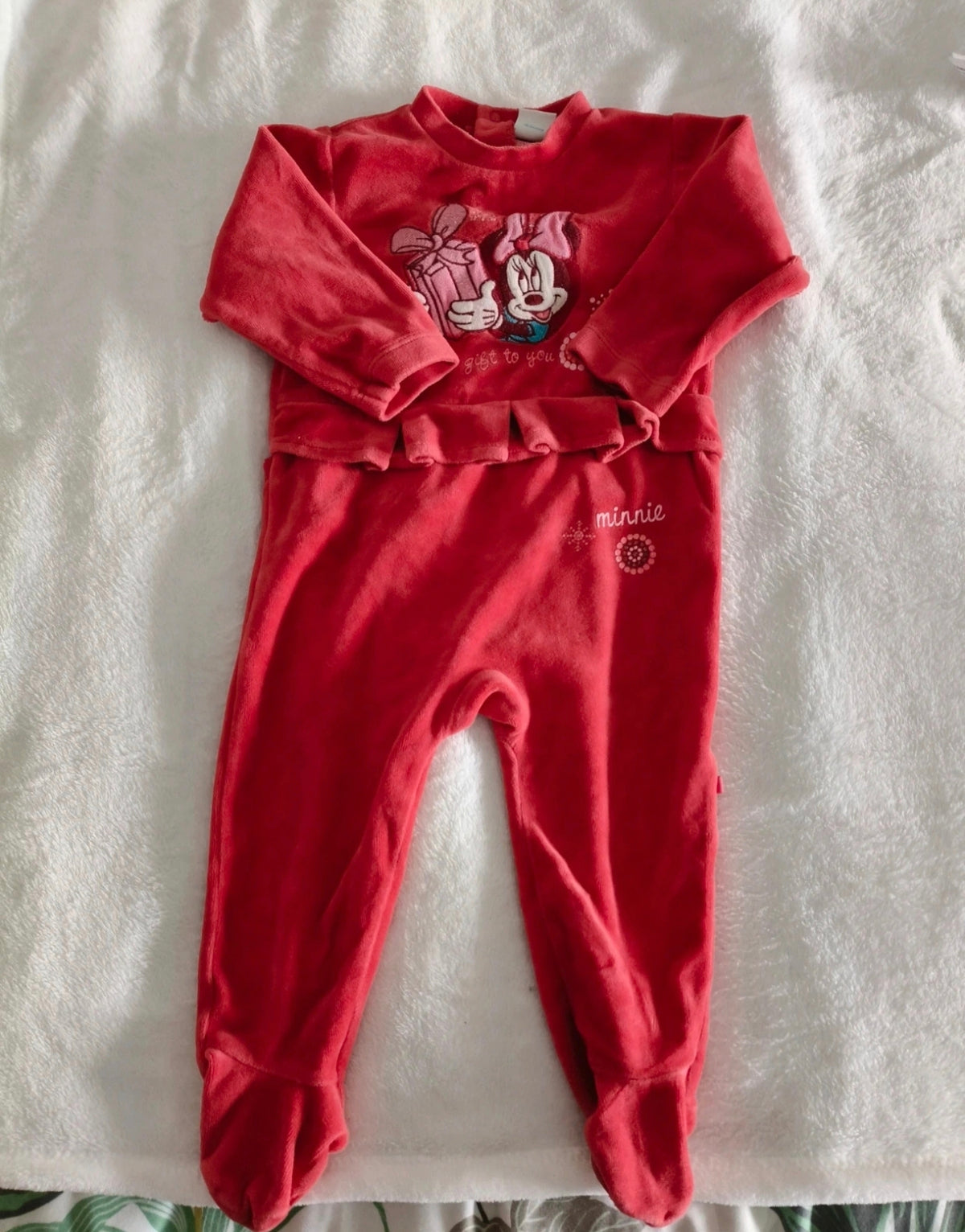 Pyjama dors-bien en velours Disney Minnie — 18 mois